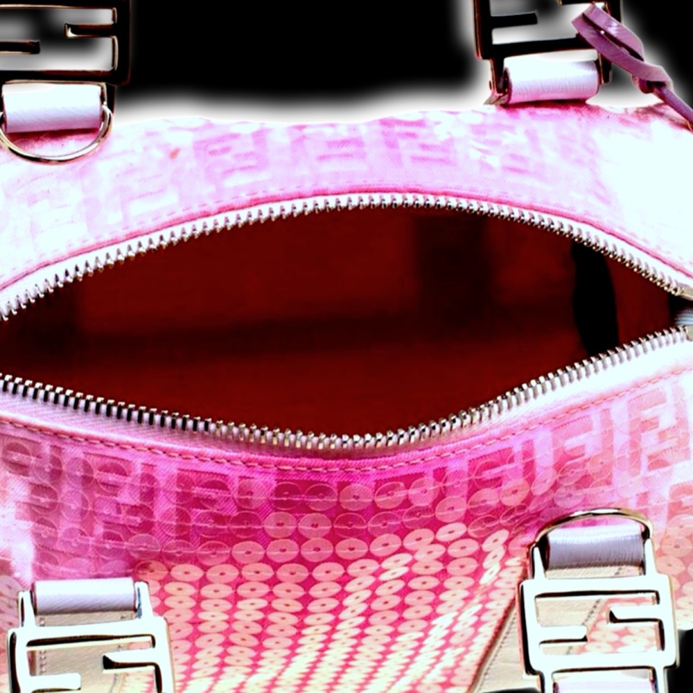 Fendi Limited Edition Vintage 1997 Pink Zucchino Sequins Mini Forever Bag - Picture 5 of 15